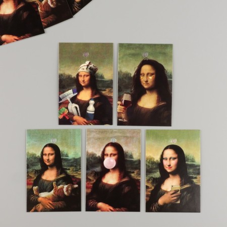 Cardboard "Modern Lisa" set 10 pcs (5 types) 4x6 cm