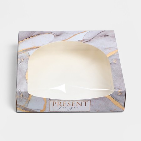 Confectionery packaging, box with PVC window, Present for You, 20 x 20 x 5 cm-1