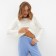Kit (jumper, trousers) female minku, color ecru/blue river 48