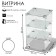 Desktop window, 2 shelves, 300 × 300 × 500, chipboard, glass color white
