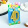Candle for the cake figure "anniversary" 40, gold, 9.7 cm,