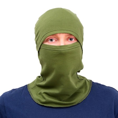 Balaclava, footer, khaki color