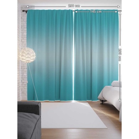 Photostes "turquoise transition", Saten, size 145x265 cm, 2 pcs-1