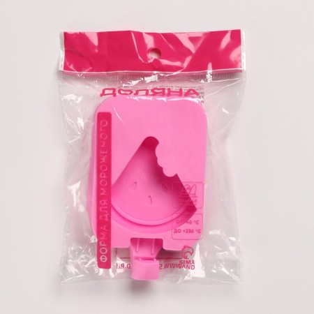 Form for ice cream Daulay "watermelon lobe", silicone, 14 × 7.5 × 2.5 cm, pink color-4
