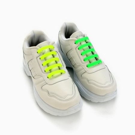 Silicone laces, set 6 pcs, color rainbow-17