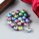 Beads for creativity plastic "rough ball of gasoline color" set 10 grams d = 1 cm