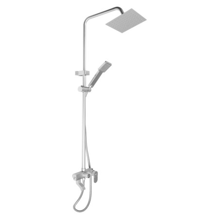 The shower system Zein Z3868, mixer, tropical and hand watering can, aluminum, matte