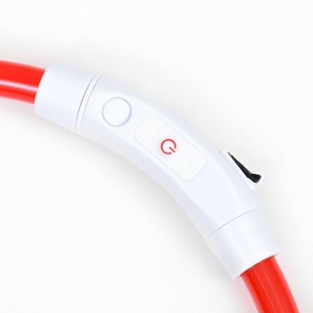 Collar - highlight ring, charging from USB, up to 70 cm, 3 glow modes, red-6