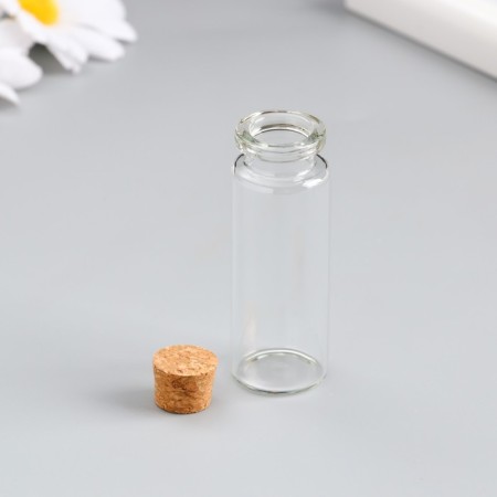 Decor for creativity Glass "A bottle with a cork" set of 5 pcs 14 ml 6x2.2x2.2 cm-2