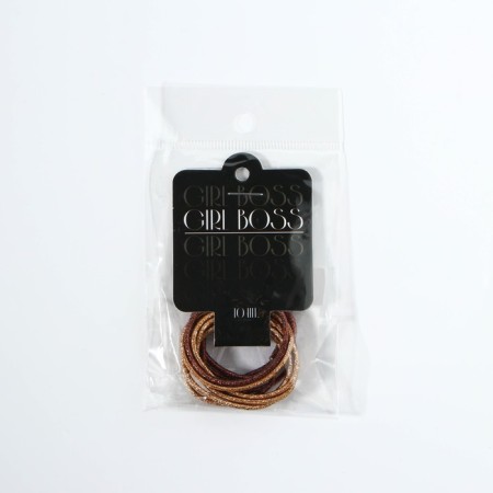 Hair gum "Girl Boss" 10 pcs., Diam. 3.5 cm-3
