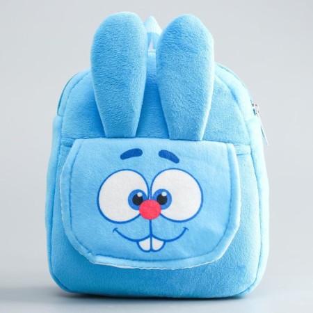 Plush backpack with a pocket, 22 cm x 6 cm x 19 cm "crumbs", mixes-2