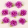 Flower with petals, leaflet, fabric, set of 8 pcs., Purple color