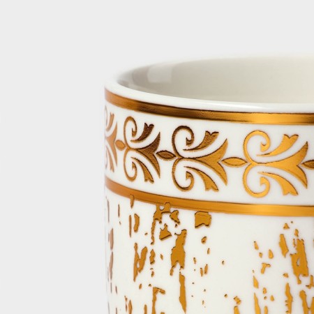 Ceramic candy "Gold. Bird ", 220 ml, 8 × 21 cm, white color-2
