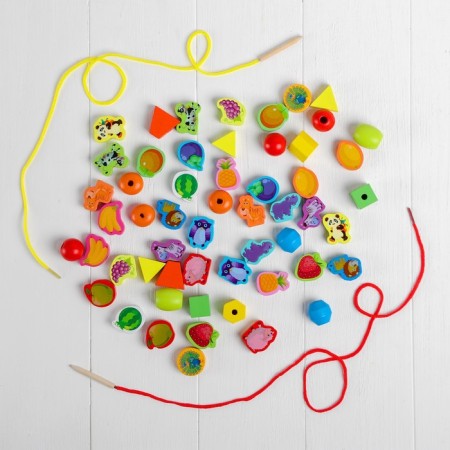 Lacing "learning to count", 50 elements, color mix-1