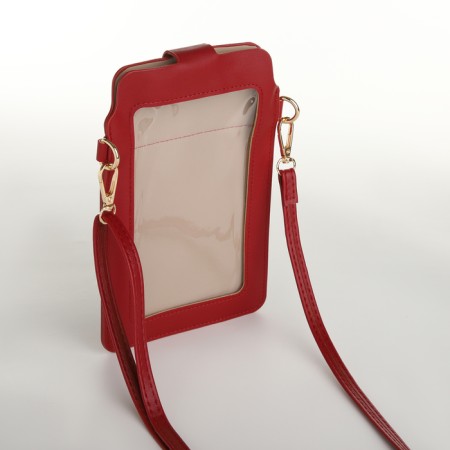 Female bag, cross-bodi, on the magnet, the color is red-1