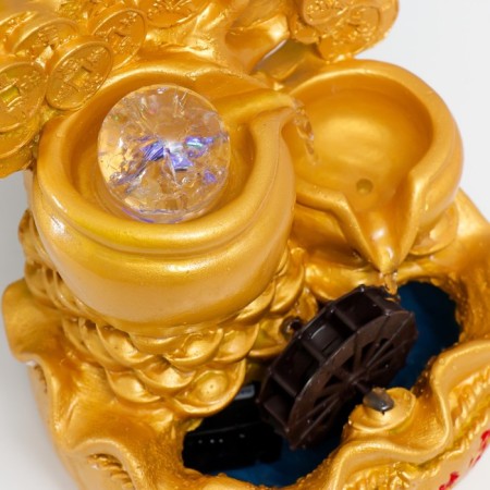 Herbal fountain with backlight "Mill at the Golden Tree" 22x15x17 cm-4