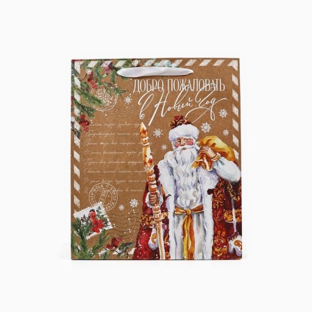 Craft vertical package “Welcome to the New Year”, Ml 23 x 27 x 11.5 cm, New Year-2