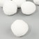 A set of textile details for the decor "bombs" 12 pcs. set, size 1 pc: 3 cm, white color