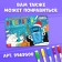 Reusable coloring + 4 markers "New Year's Blue Tractor", 12 pp., 16 × 16 cm, blue tractor