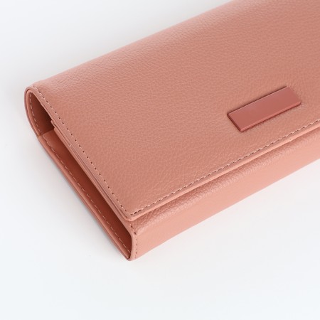 Women's wallet on magnets, pink color-2