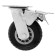 Wheel for transport trolleys rotary, d = 150, on the site, with a stop, rubber coating 9917