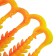 Twizer Yaman Pro Ruff, r.7.6 cm, color #25 - Sunshine, apple. 10 pcs.
