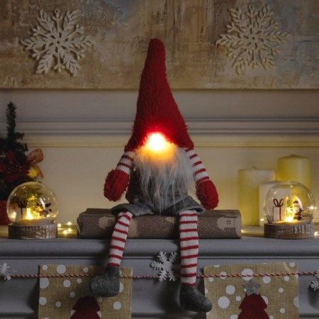 LED figure "Dwarf with a beard" 14 × 47 × 9 cm, textiles, batteries AG10x3, glow warm white