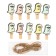 Decorative clothespins with a rope for the suspension "Dracosi" set 10 pcs., 1.5 × 12 × 14 cm