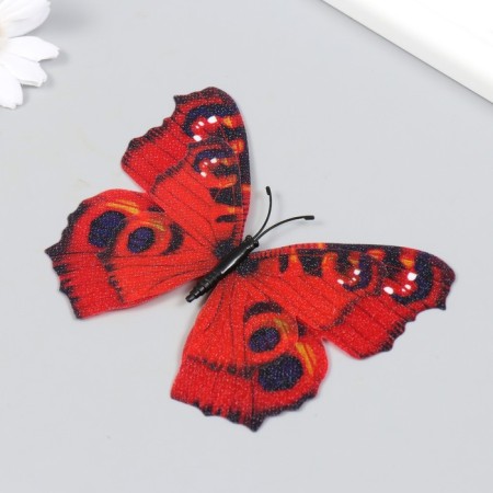 Magnet Plastic "Butterfly Double Wings" under textile shine mix 8.5x12 cm-4