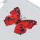 Magnet Plastic "Butterfly Double Wings" under textile shine mix 8.5x12 cm