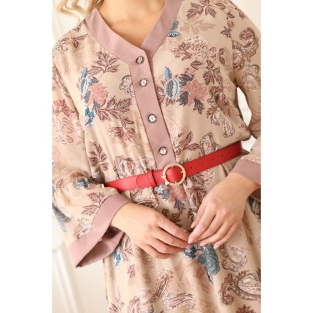 Female dress, size 50, beige color-6