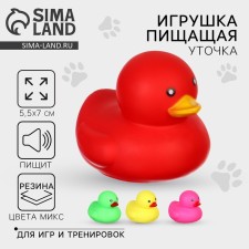 Toys for dogs. Rubber figurine with a “Duck” squeak, 7 cm, mix
