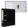 A4, 50 mm, calligrata registrar folder, PVC, embossing "lins", metal edging, pocket for a spine, assembled, black mix