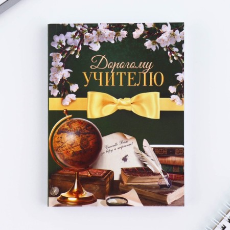 Gift set to the "beloved teacher": A6 diary, 120 l., Keychain, handle-9