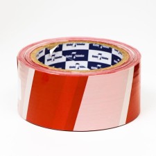 Klebebänder fencing tape, 50mm*90m, white-red, non-melodious