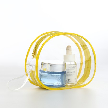 PVC cosmetic bag, 16*6*13, lightning department, yellow-2