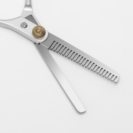 Filtering scissors with emphasis, blade - 6.5 cm, silver color-2