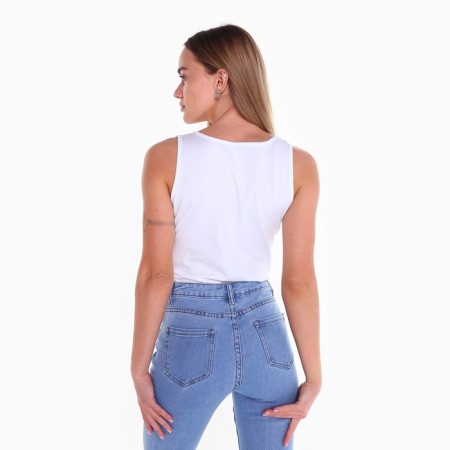 T -shirt female, white color, size 44 (m)-2