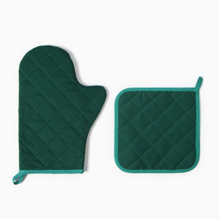 Set of kitchen. Ethel "Chicken and Rooster" mittens-output 20x28cm, capture 19x19cm, 100% HL-2