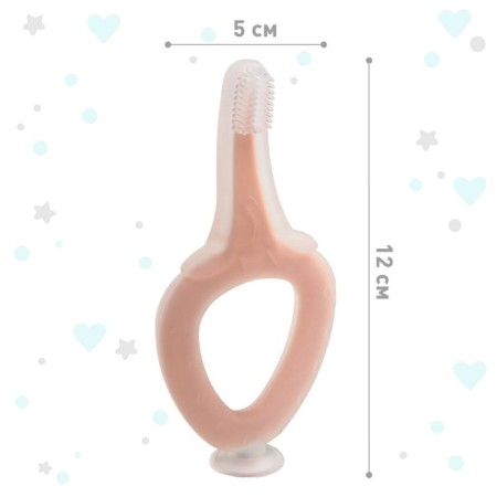 The teething is children, silicone on the suction cup, from 3 months, the color is pink.-1