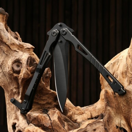 Barrow knife "Hornet" black, steel - 420, handle - steel, 21 cm 7560191-2