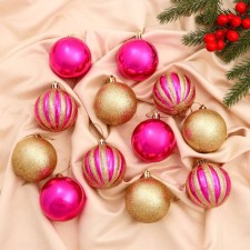 Set of balls plastic D-6 cm, 12 pcs 