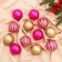 Set of balls plastic D-6 cm, 12 pcs "Fun" golden pink
