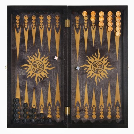 Wooden backgammon large, board game "Dragons", 60 x 60 cm, gold-1