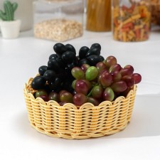 Basket for fruits and bread, 17 × 17 × 6.5 cm, milk color