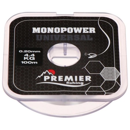 Premier Fishing Monopower Universal fishing line, diameter 0.2 mm, test 4.4 kg, 100 m, transparent