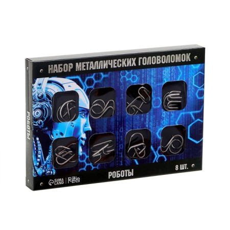 Metal puzzle "robots", set of 8pcs.-6