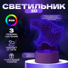 Светильник "Львица" LED RGB от сети 13,7х9,5х12,8 см RISALUX