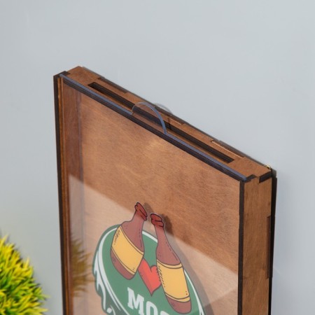 Pig a piggy bank for beer covers "My collection" 33x20x2.5 cm-2