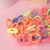 Hair elastic band "Mahrushka Sport" (set of 100 pcs) stripes brightness, 2.5 cm